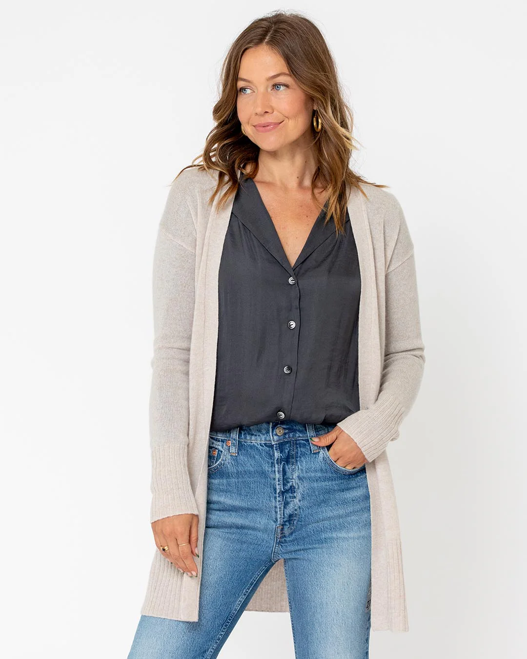Long Cashmere Cardigan - Image 3