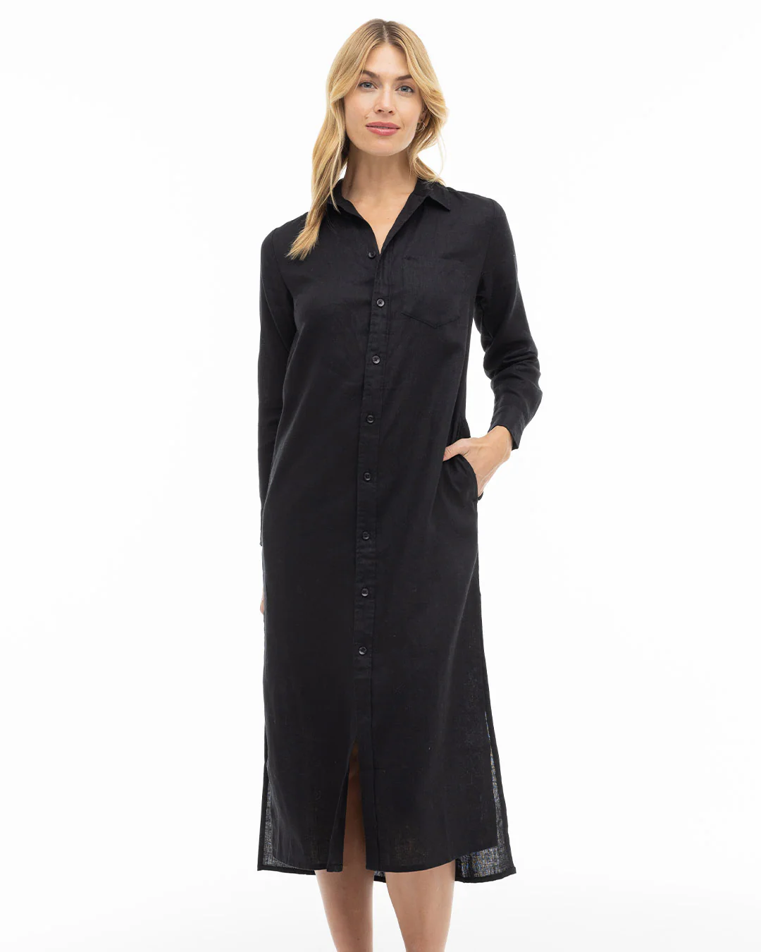 Luxe Linen Shirt Dress - Image 4