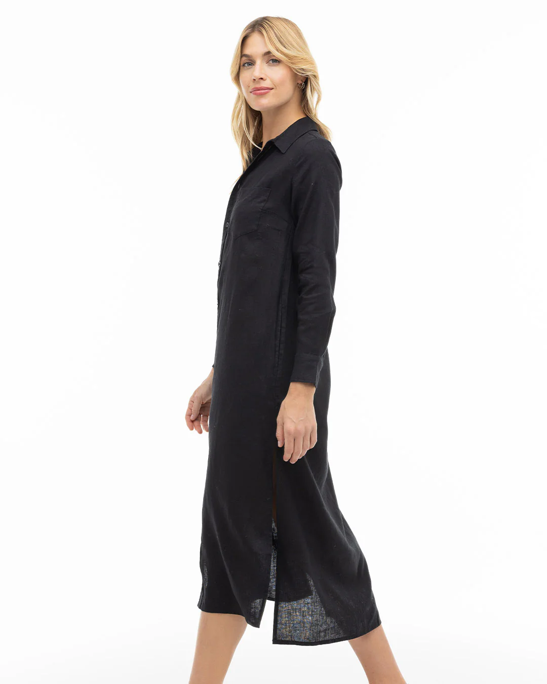 Luxe Linen Shirt Dress - Image 6