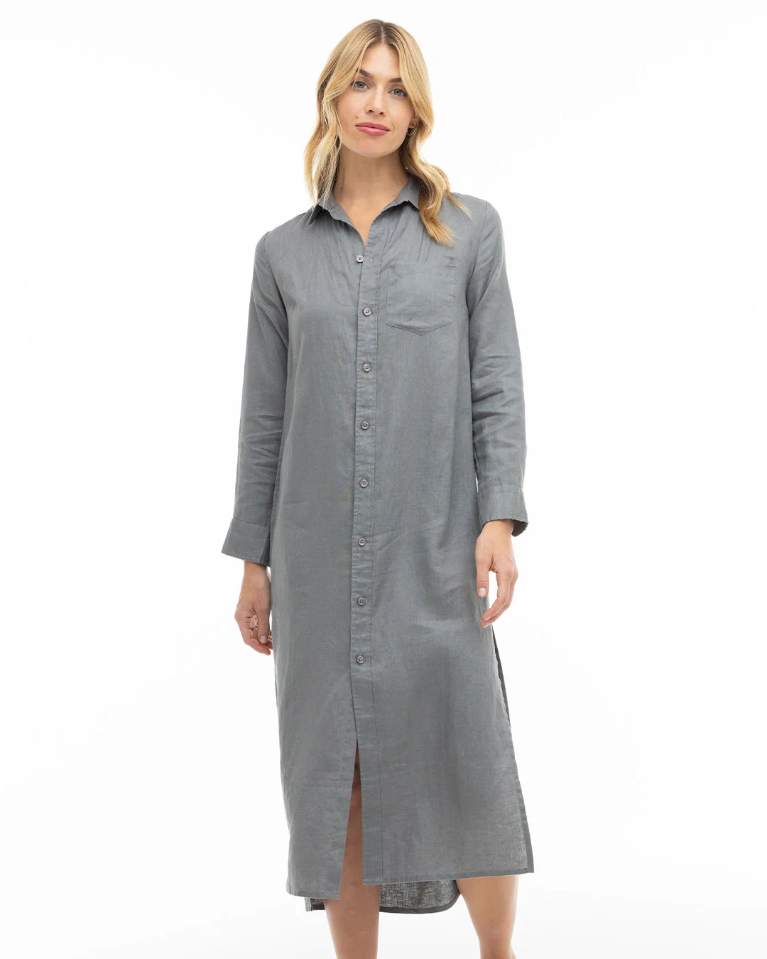Luxe Linen Shirt Dress - Image 4