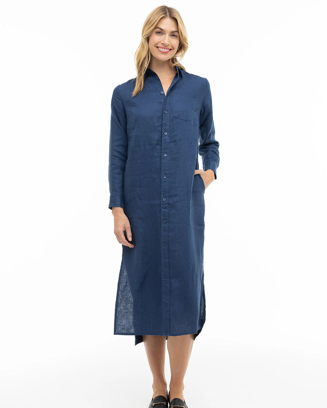Luxe Linen Shirt Dress - Image 4