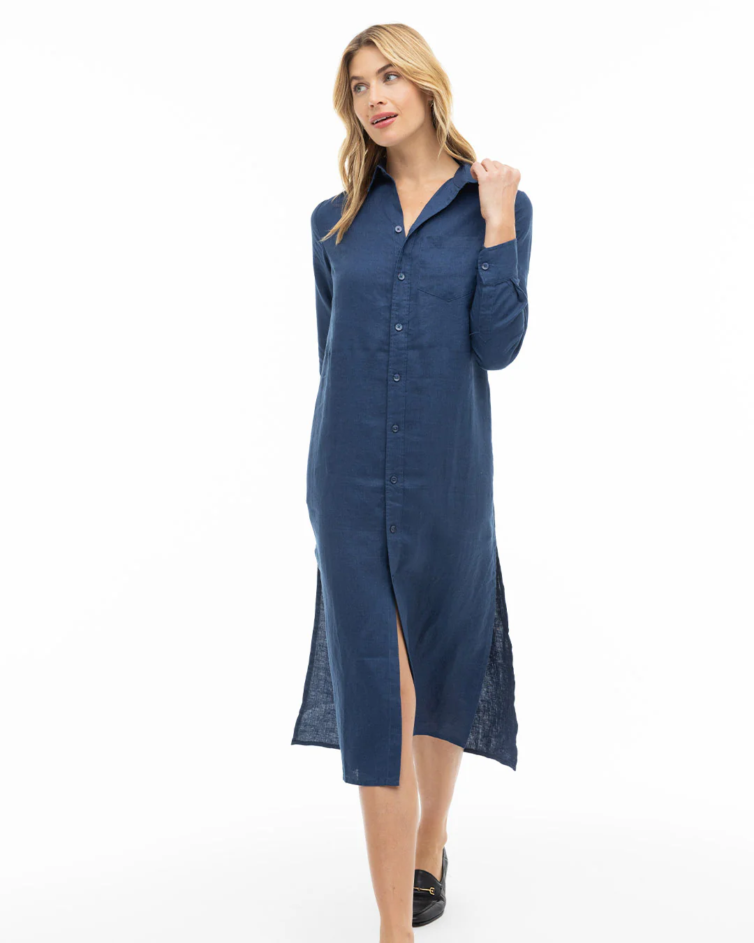 Luxe Linen Shirt Dress - Image 5