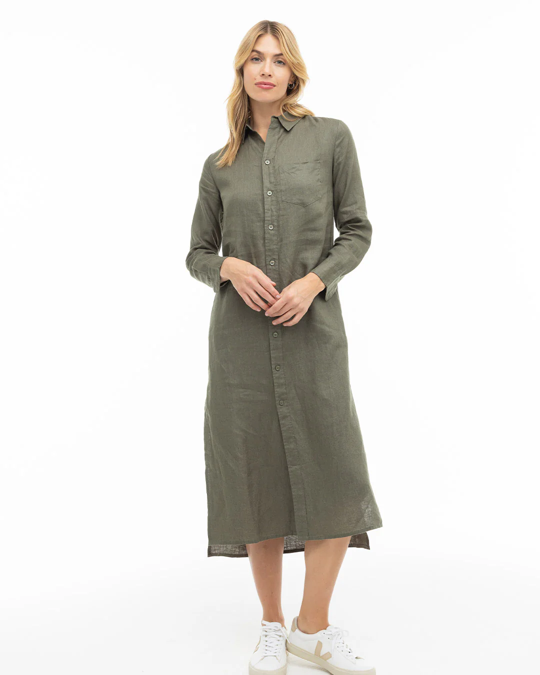 Luxe Linen Shirt Dress - Image 3