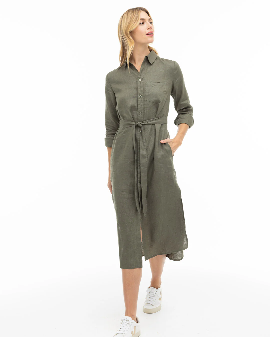 Luxe Linen Shirt Dress - Image 6
