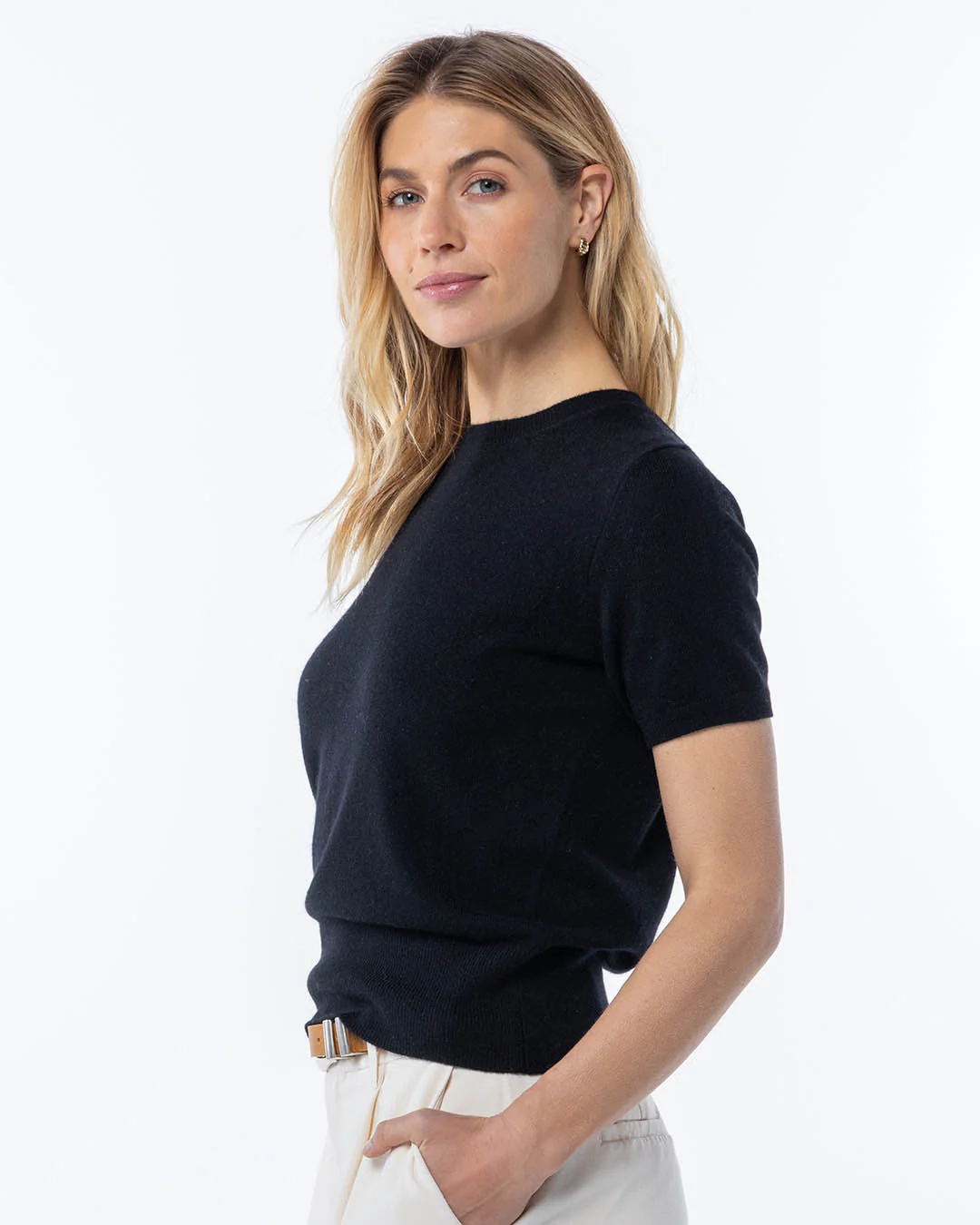 Short Sleeve Cashmere Crew - Image 4