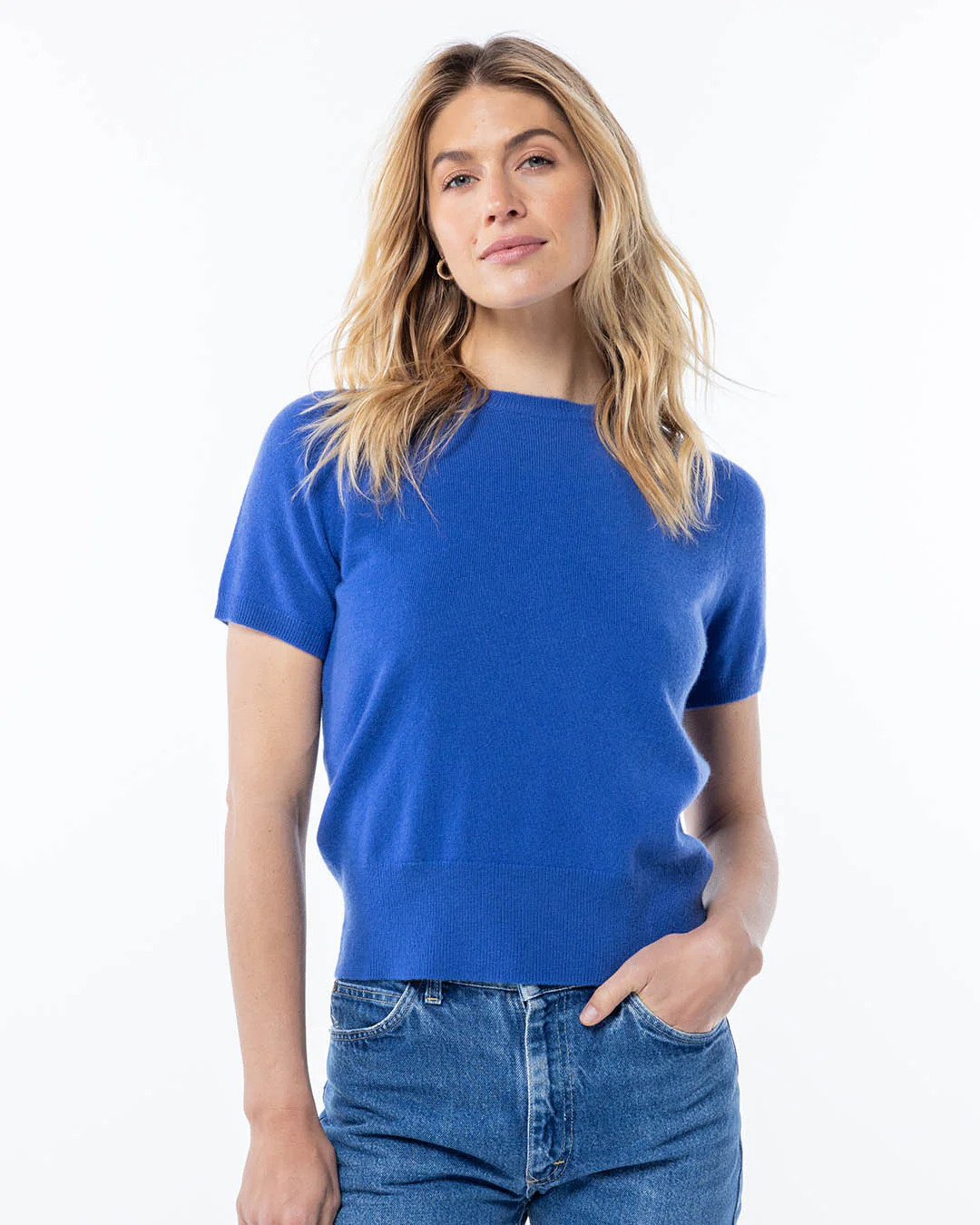 Short Sleeve Cashmere Crew - Image 3