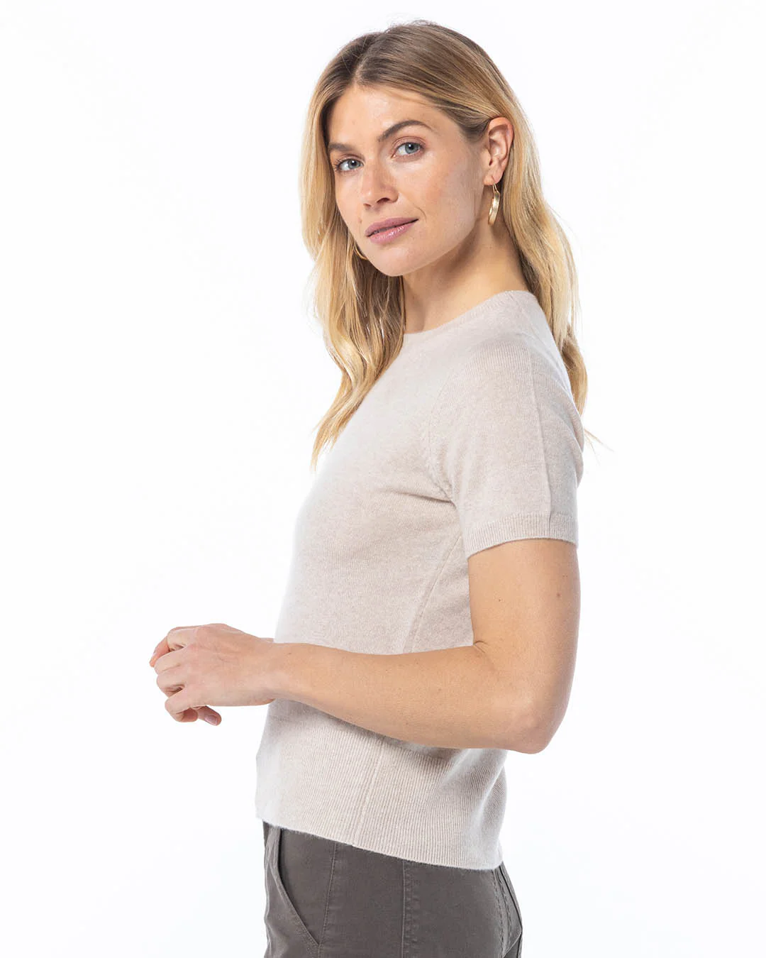 Short Sleeve Cashmere Crew - Image 3