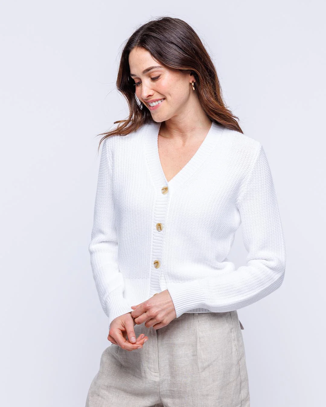 Textured Cropped Cardigan - Image 4