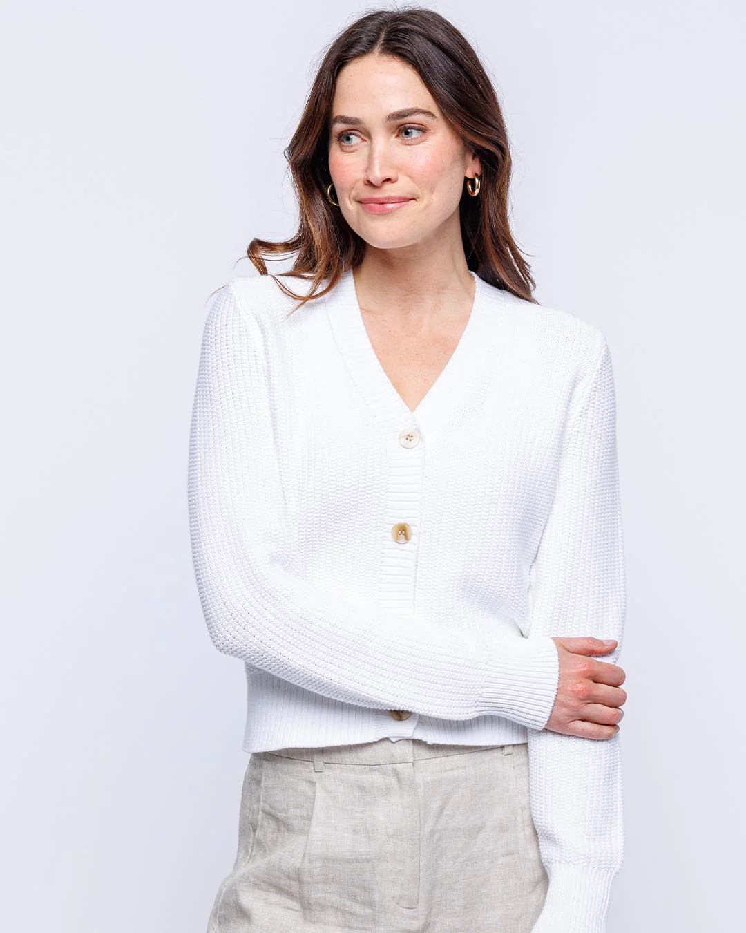 Textured Cropped Cardigan - Image 6