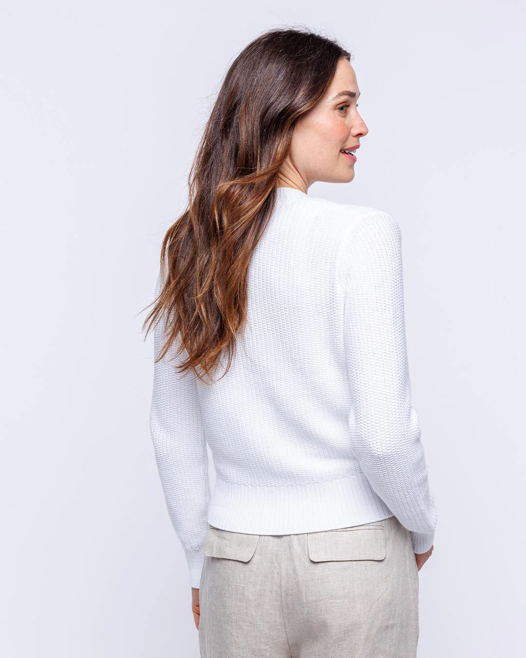 Textured Cropped Cardigan - Image 7