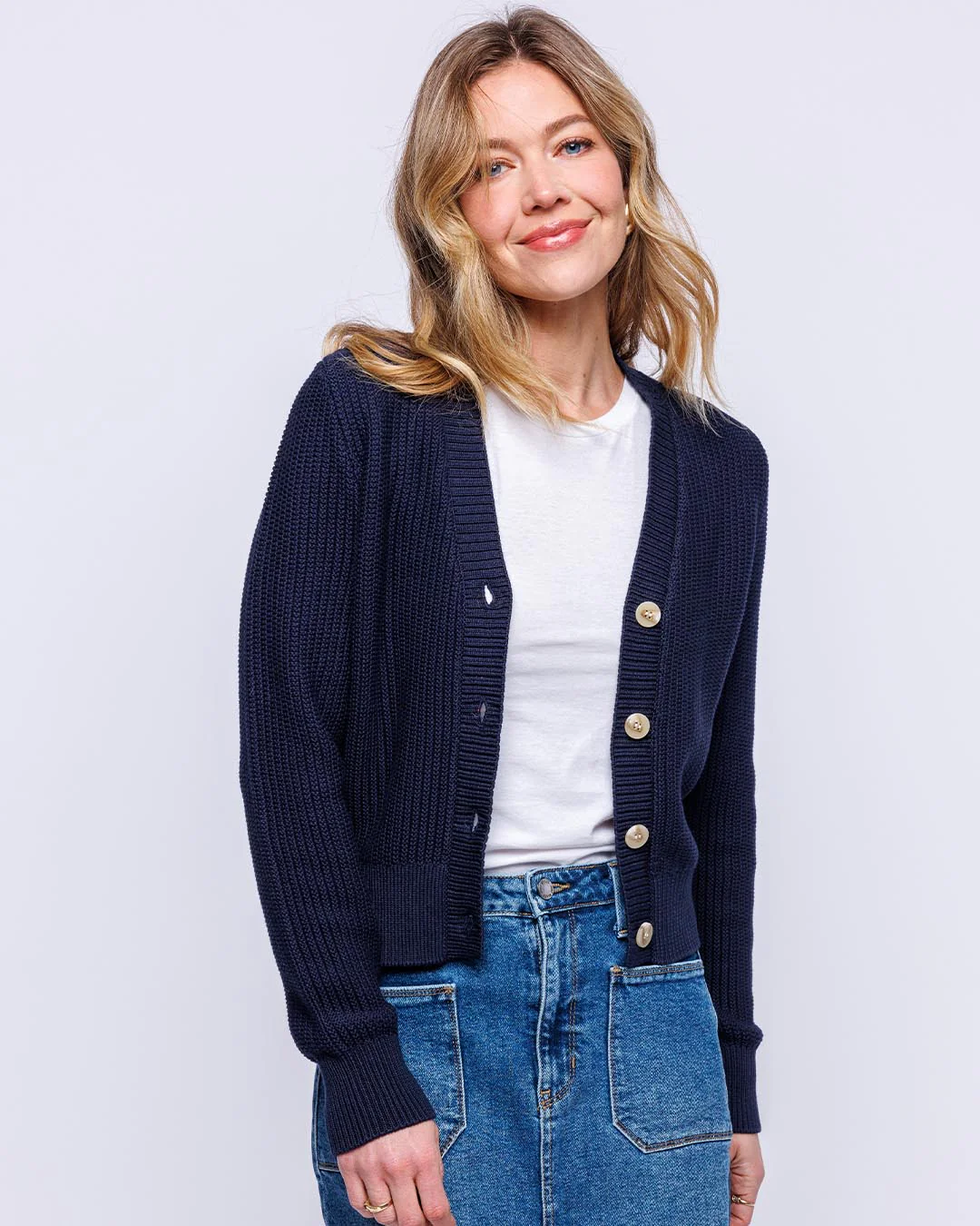 Textured Cropped Cardigan - Image 4