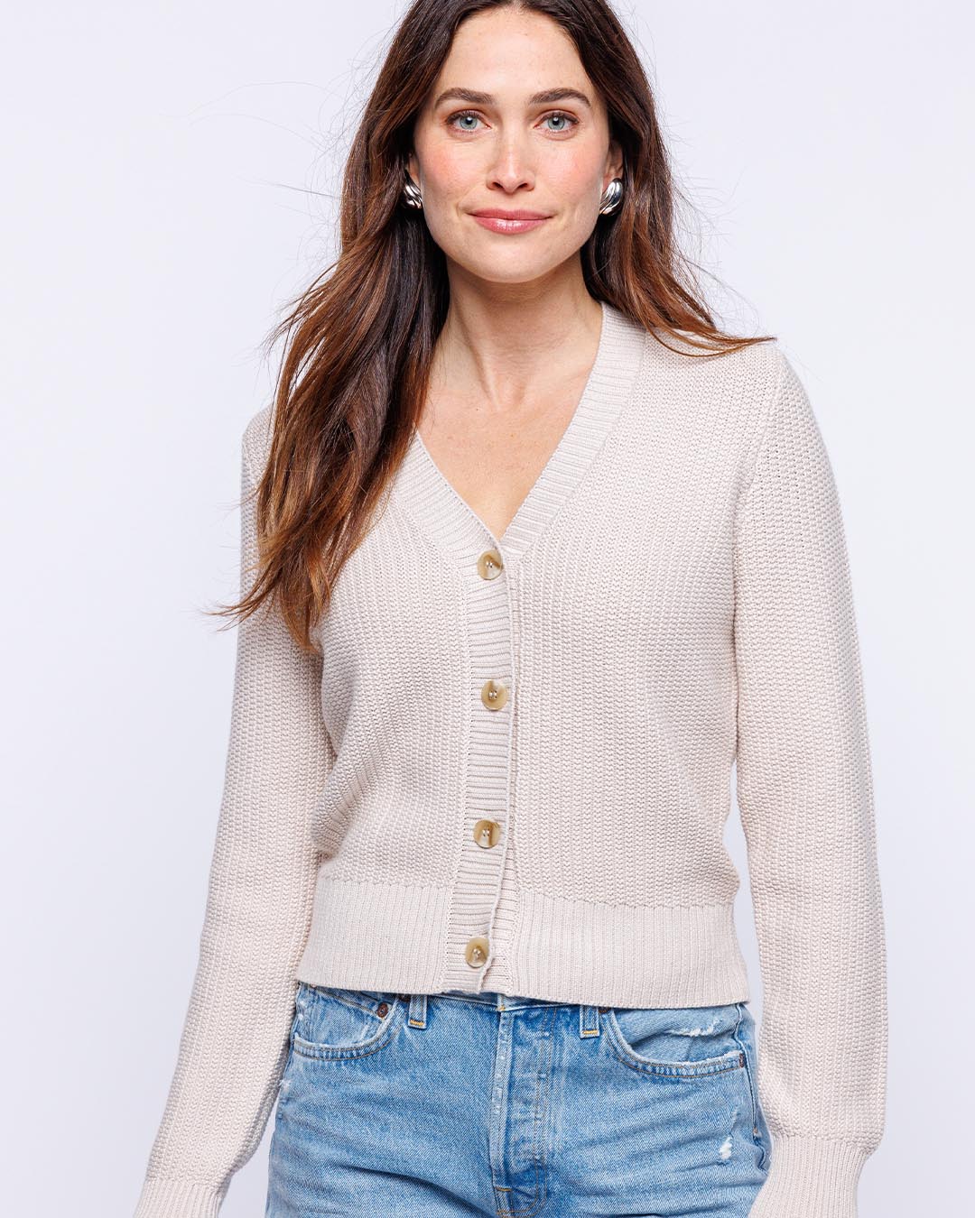 Textured Cropped Cardigan - Image 4