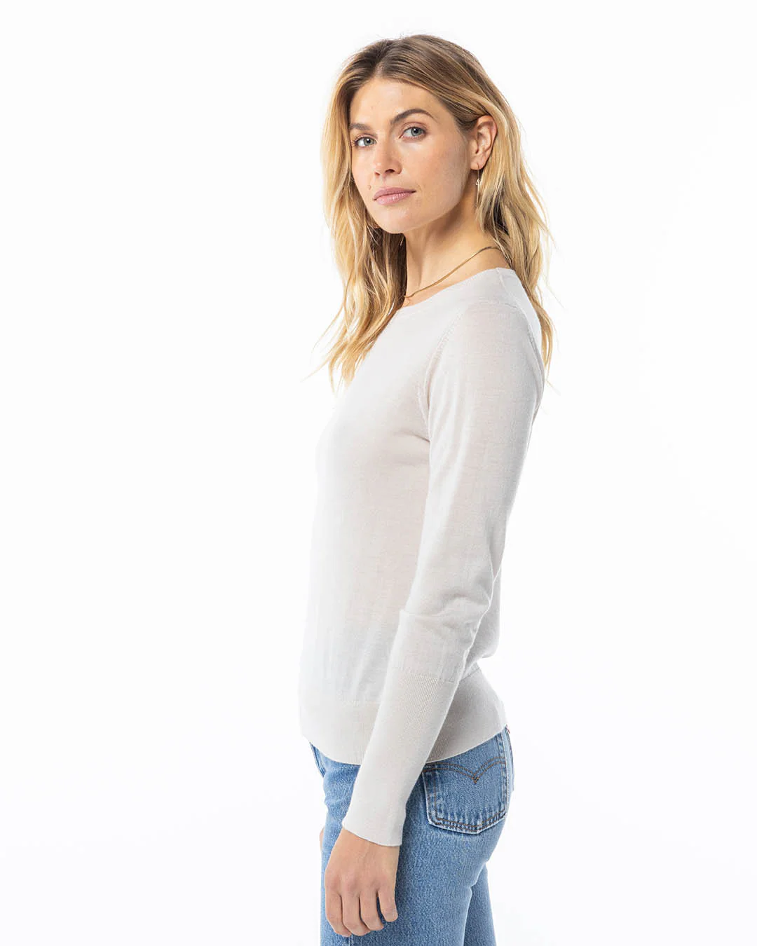 Worsted Cashmere Long Sleeve Tee - Image 6